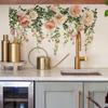 Painted Bright Roses Greenery Home Background Wall Beautification Wall Sticker