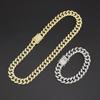 Hip-Hop Style Cuban Chain Clavicle Necklace with Diamond-Studded Butterfly Buckle – Trendy and Dazzling Personality Accessories