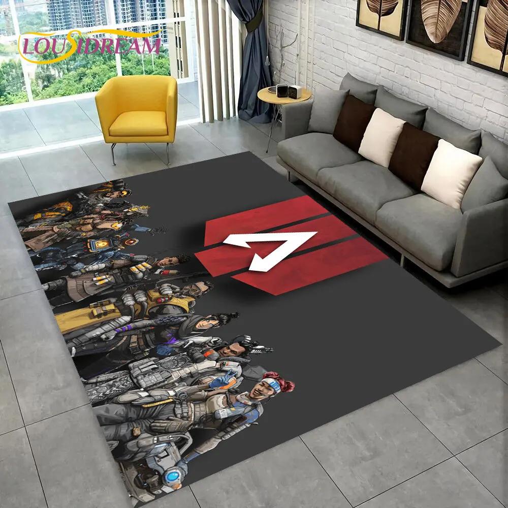 Apex Legends Spiel Gamer Cartoon Bereichsteppich, Teppich für Wohnzimmer Schlafzimmer Sofa Fußmatte Dekoration, Kinder Spiel Rutschfeste Bodenmatte