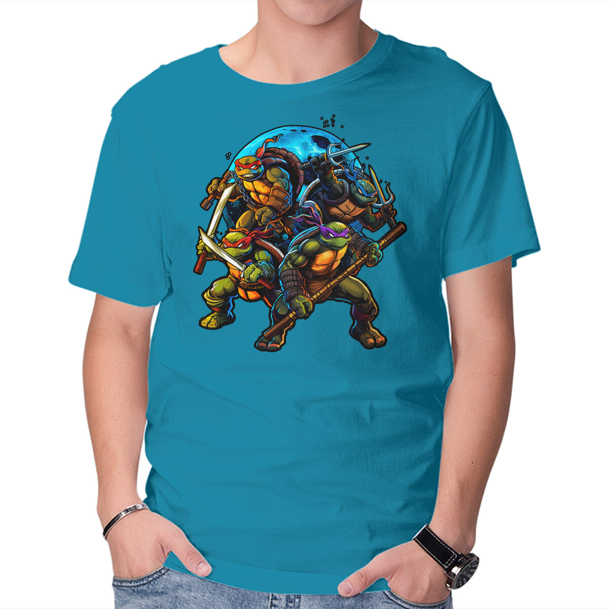 Unisex Crew Neck T-Shirt Classic Ninjas Graphic Short Sleeve Casual Tee XXXXL