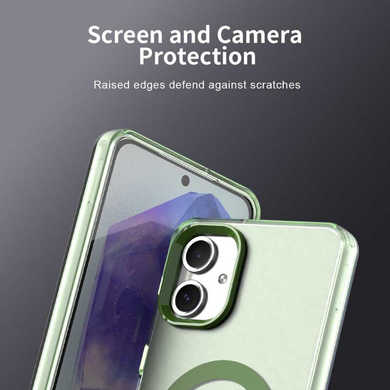 Per Samsung Galaxy A06 Custodia per Telefono in TPU Antiurto Opaca Traslucida Per Samsung Galaxy A06 per Magsafe Ricarica Wireless Cover Posteriore