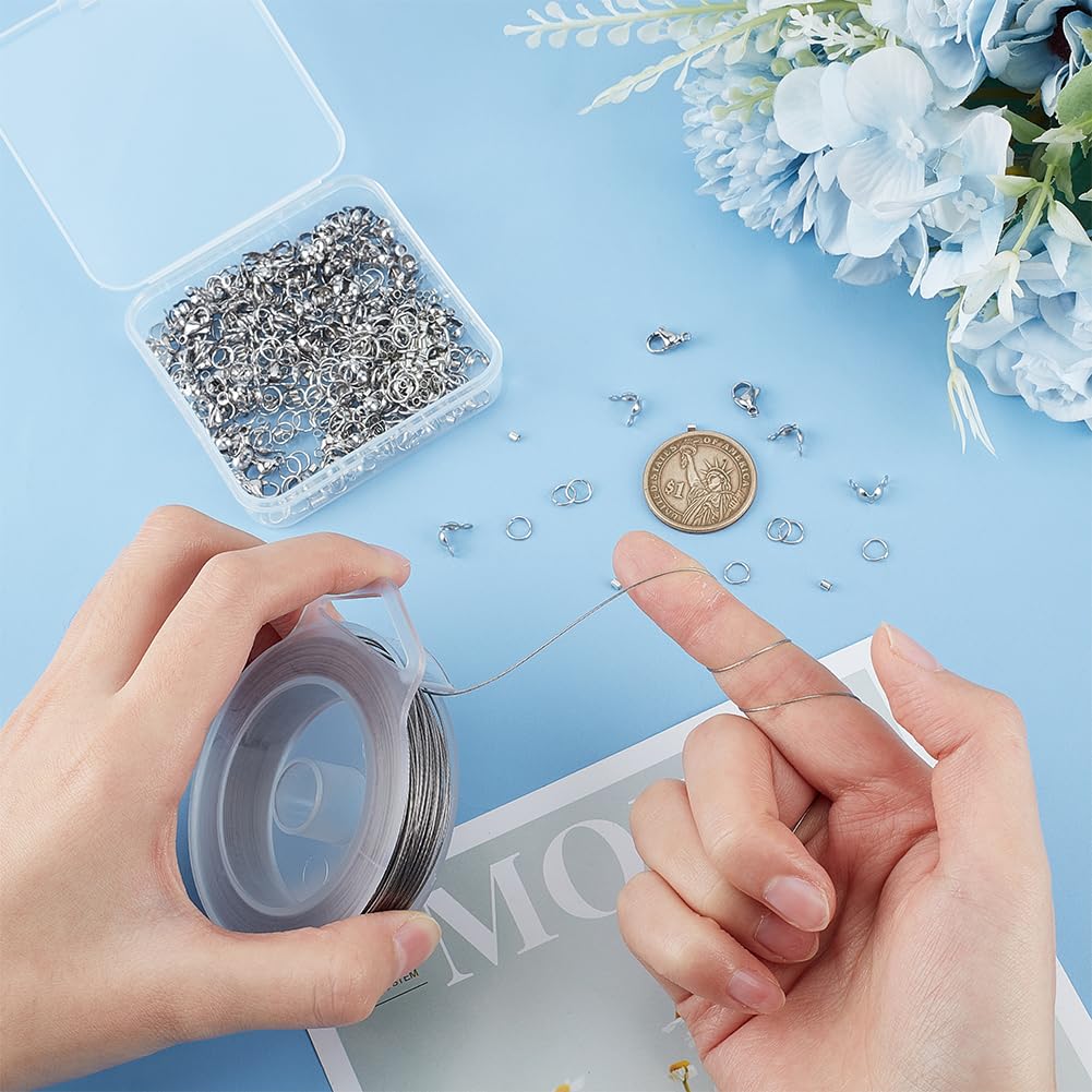 BENECREAT Stainless Steel Beading Jewelry Making Stainless Steel Craft Beading Accessory Wire 40m/Roll Wire, 7-Strand, Kit, Approx. 0.6mm Thick, Wire,