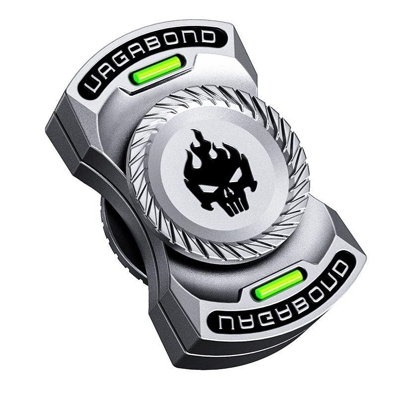 Fun 3-In-1 Game Edc Fidget Toys  Skeleton Ghost Fidget Spinner Alloy Fidget Slider Stress Release Toy Sound Coin Toy