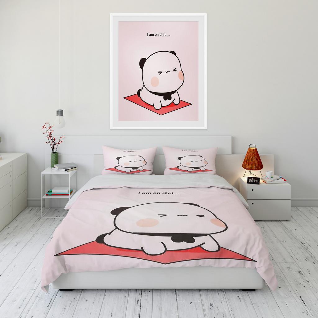 Bubu Dudu Cartoon Cute Bear KawaiiGift King Twin Double Child Bedding Set Microfiber Or Polyester Christmas  Duvet Cover Set