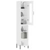 VidaXL Buffet haut Blanc 34,5x34x180 cm Bois d'ingénierie 3199369