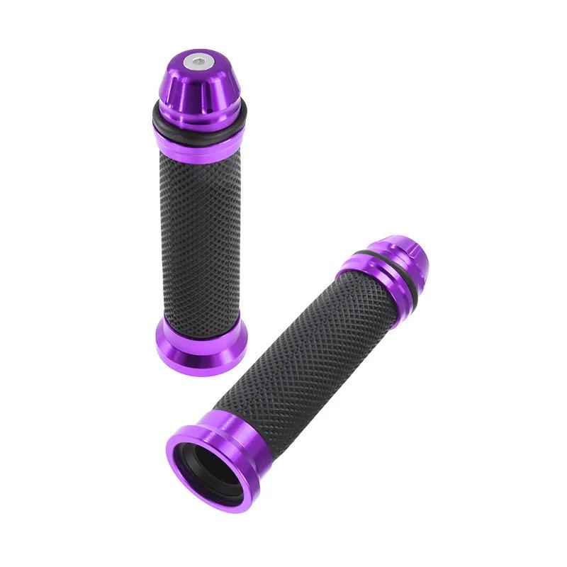 2Pcs 7Inch 8 Inch Motorcycle CNC Aluminum Rubber Gel Hand Grips For 22mm Handlebar Sport Bike Motorcycle Accessories Free Ship