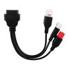 EKUYU Diagnostic Scanner Cable, 3 In 1 Type, OBD2 Compatible, Adapter, Plug In and