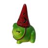 Cute Frog Resin Figurine with Party Hat Small Garden Animal Statue Mini Cartoon Frog Sculpture for Garden Yard Patio Desk Fantasy Home Decor