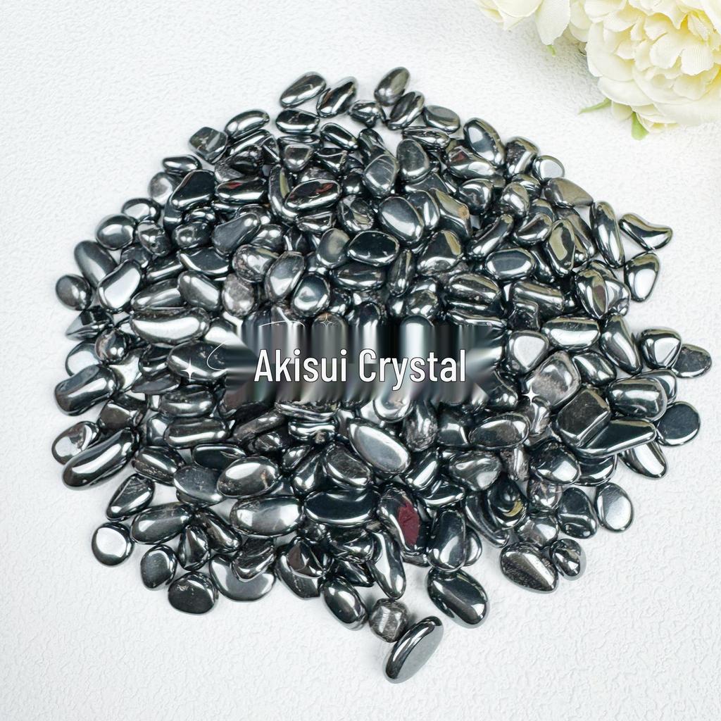 Hematyt Kruszony Kamień Ozdobny do Oczyszczania i Rozmagnesowywania, Idealny do Akwariów, Doniczek i Ofiar dla Buddy.