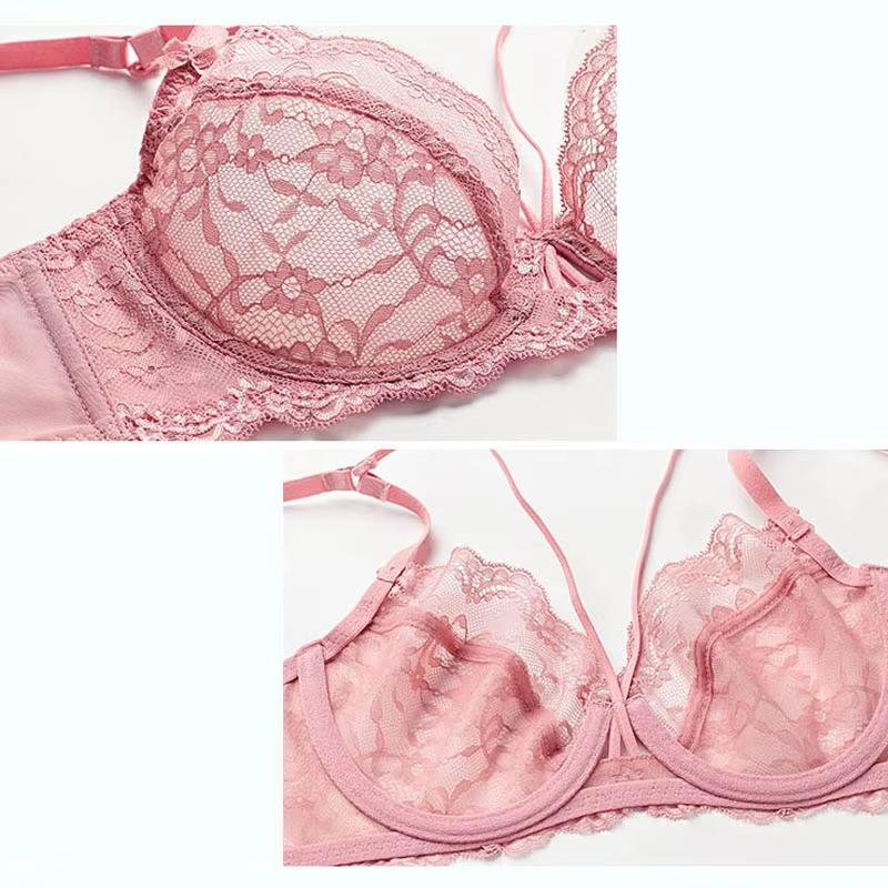 TERMEZY New Lace Bra Set Push Up Bras and Panty Set Classic Bandage Underwire Lingerie Set Sexy Ultrathin Underwear