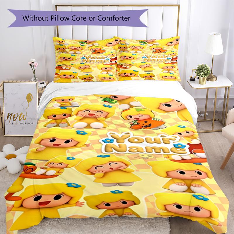 Pocoyo Personalized Name Bed Linens Perfect for Decorate room Breathable Duvet Cover Home Decor Birthday Christmas GiftSpiritual Gift