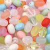 100pcs Candy Color Oval Acrylic Beads Mixed Color Loose Spacer Beads For Jewelry Making DIY Crafts Necklace Bracelet Accessories