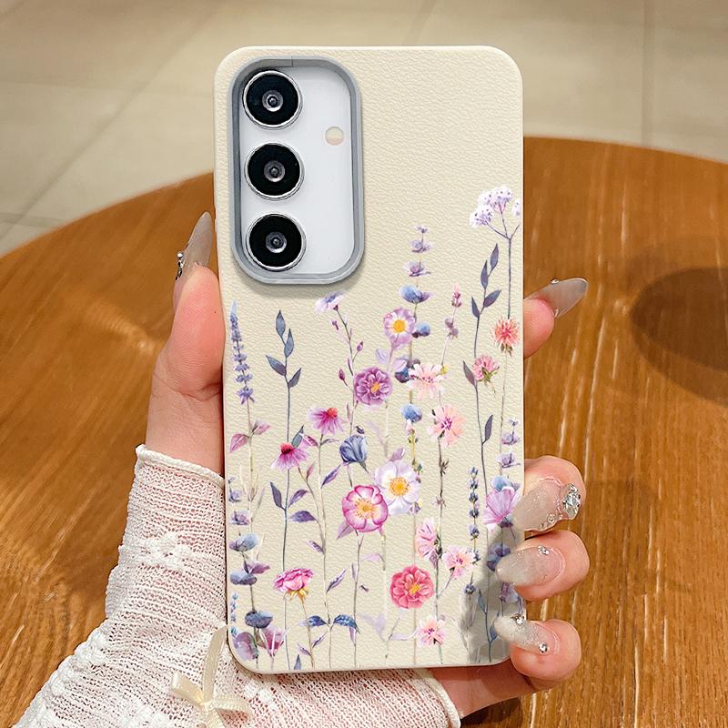 

Для чохла Samsung S25 Ultra Магнітний Для Magsafe Бездротова Зарядка Чохол з Квітковим Кластером Для Samsung Galaxy S24 Capa S22 S23 Plus S21 FE S20 5G Funda Samsung Galaxy S20 FE бежевий/білий