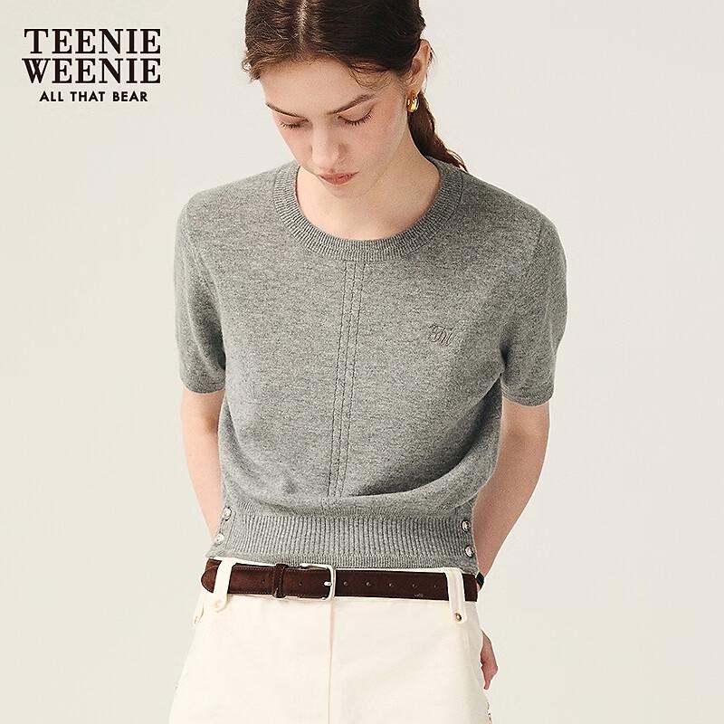 Teenie Weenie Women's Shawl-Style Short Sleeve Knit Sweater
