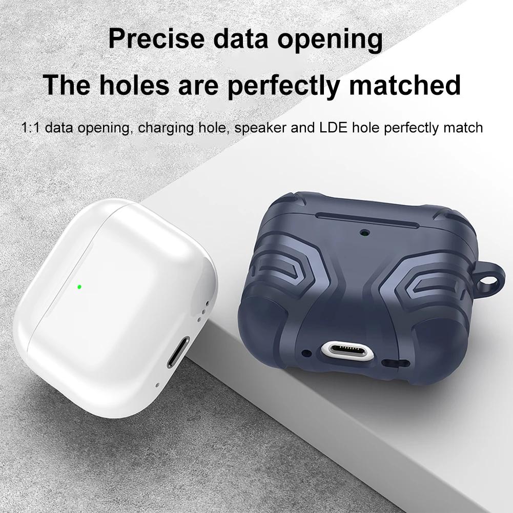 TPU Case for AirPods 4 2025 Protective Cover with Carabiner Anti-Drop Shockproof and Dustproof Design