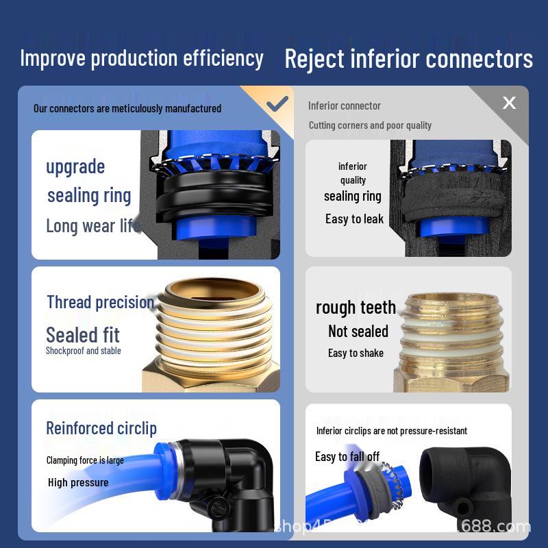 

Zhuoji Right Angle Trachea Quick Connector PL8-02, 8mm Thread Elbow L Connector for Cylinder Accessories. 4mm Thread, M5