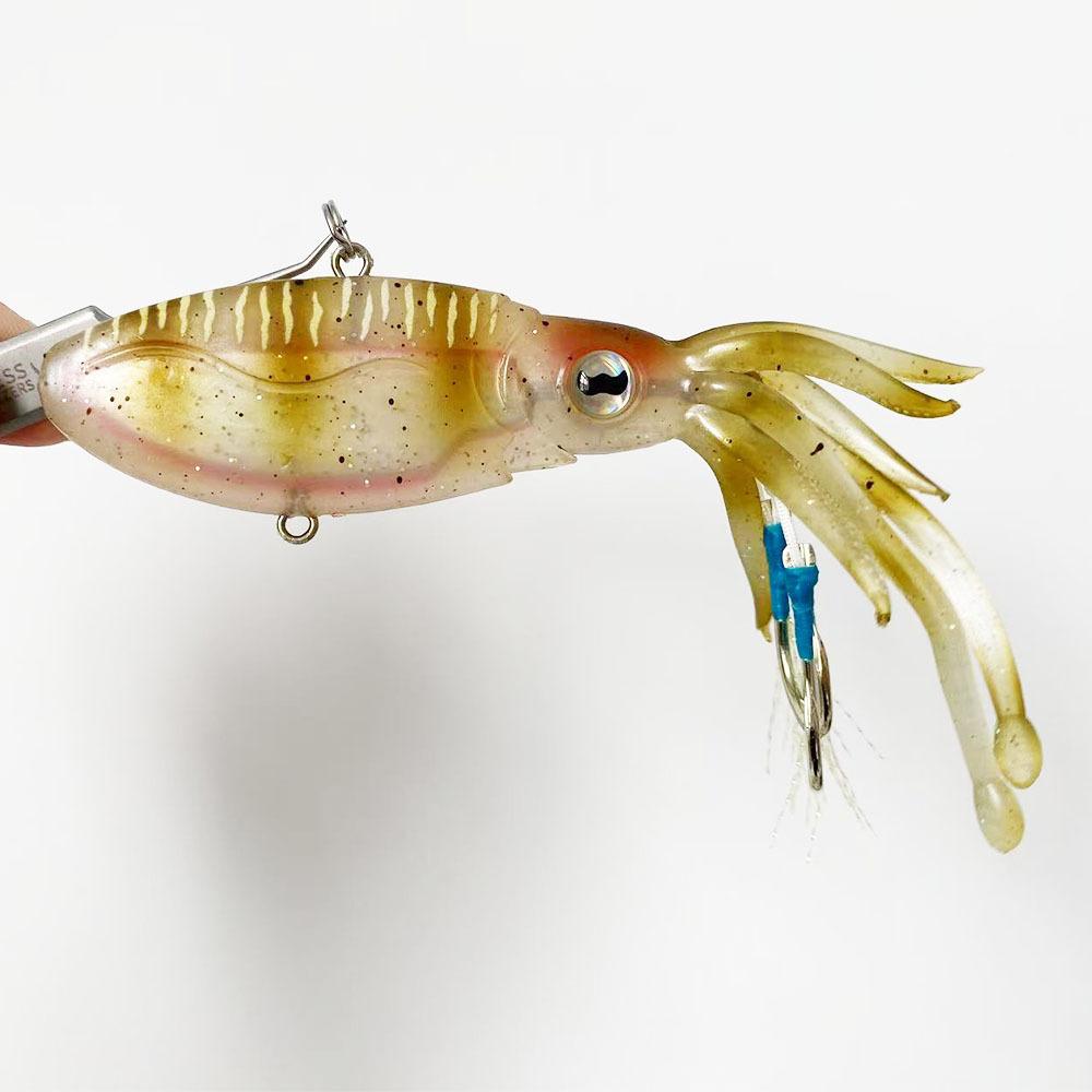 Sensoar TPE 54g Lead-Loaded Lure UV Glow Mackerel Sea Bass Boat Fishing Sea Fishing Squid VIB Soft Fishing Lure