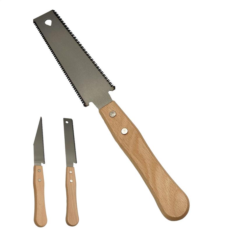 Hand Saw Non-slip Wooden Handle Pull Saw Flush Cut Saw Flexible Handsaw Woodworking Cutting Tool for Trimming, Carpentry