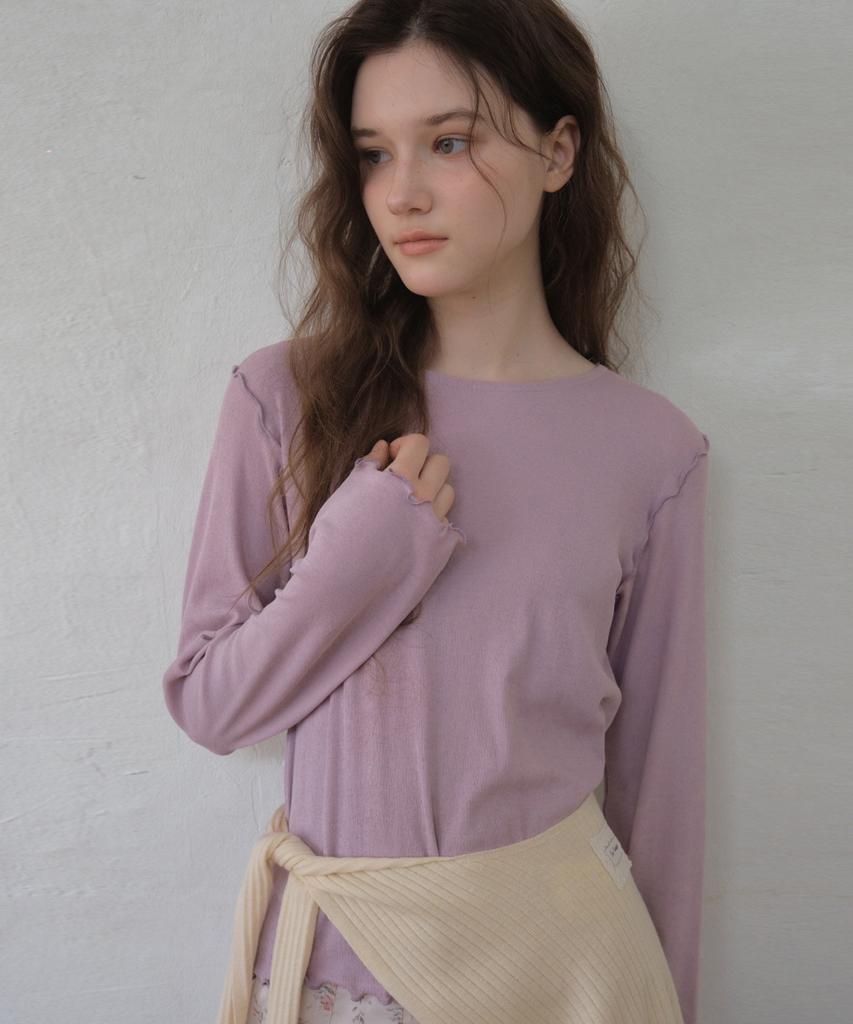 Aueonoseuteljia Lisse Merrow T-Shirt_Dusty Pink(O26Tp01)
