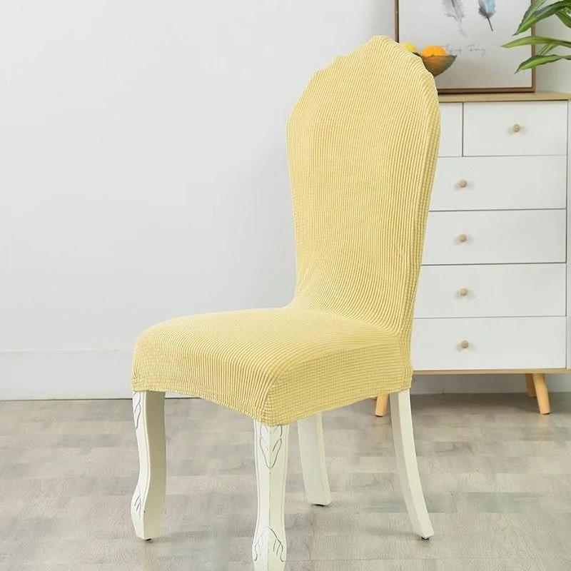 European Chair Cover Polar Fleece Stretch Washable Removable Back Chair Cover Universal For Hotel Home Dining Chair Slipcover