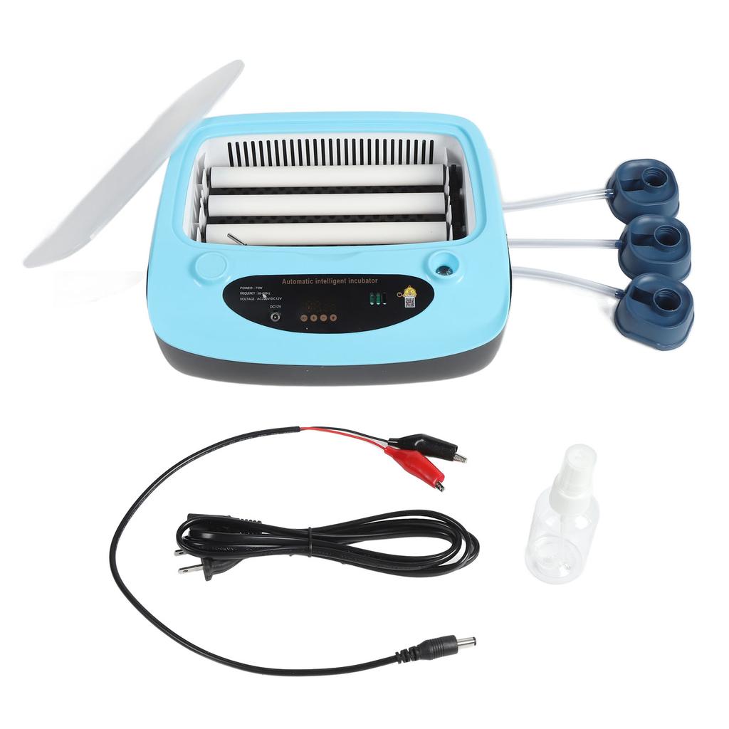 Automatic Egg Incubator Dual Power Supply Auto Water Adding Intelligent Egg Turner LED Egg Candler
