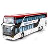 Children Toy Luxury Bus Double Decker Bus Children Toy Model Simulation Bus Alloy Bus Return Sound and Light Toy Car Gift