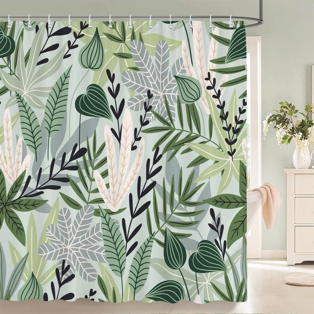3d Printing Flowers Shower Curtains Bathroom Curtain Waterproof With Hooks Polyester Cloth 180x240cm Bath Home Decor Screen