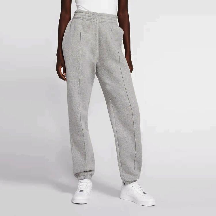 New Nike Women's Sportswear Collection Essential Fleece Trousers Dark Grey Heather/White BV4089-063