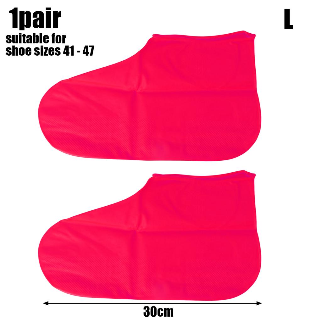 1 Pair Latex Waterproof Shoe Covers Unisex Non-Slip Overshoes Reusable Rain Walking Cycling Shoes Accessories Boot Protectors