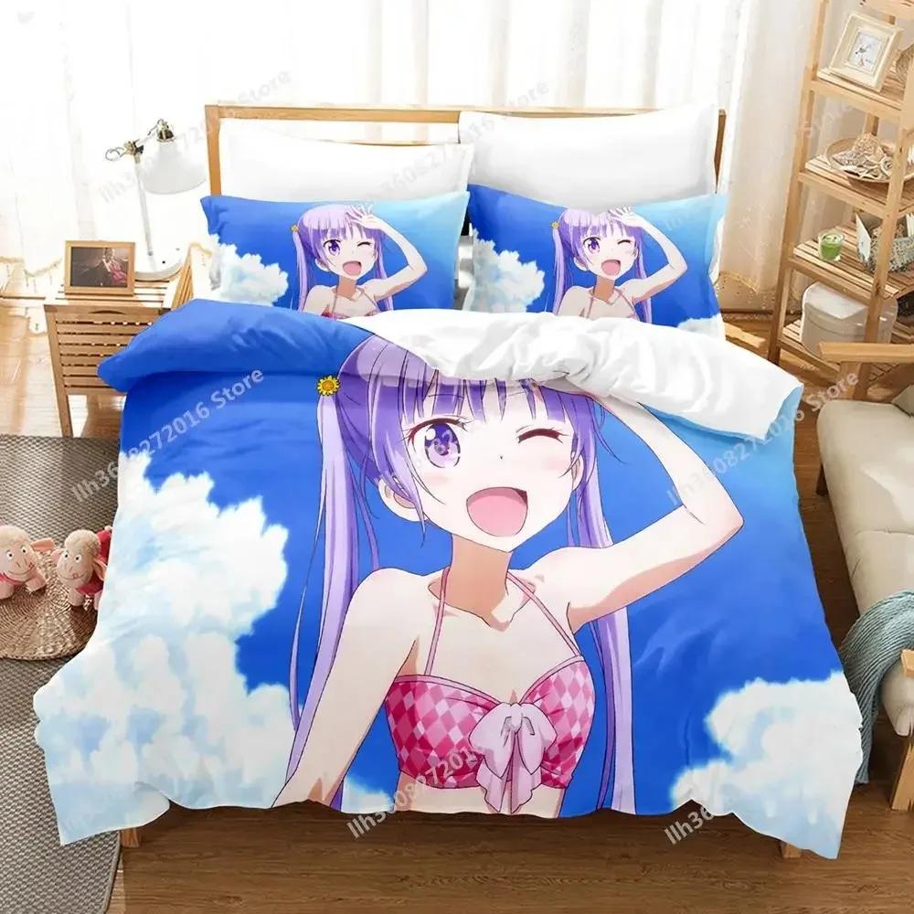 3D Printing Anime Kawaii Girls New Game Bedding Set Single Twin Full Queen King Size Bed Set Adult Kid Bedroom Duvet Cover Sets
