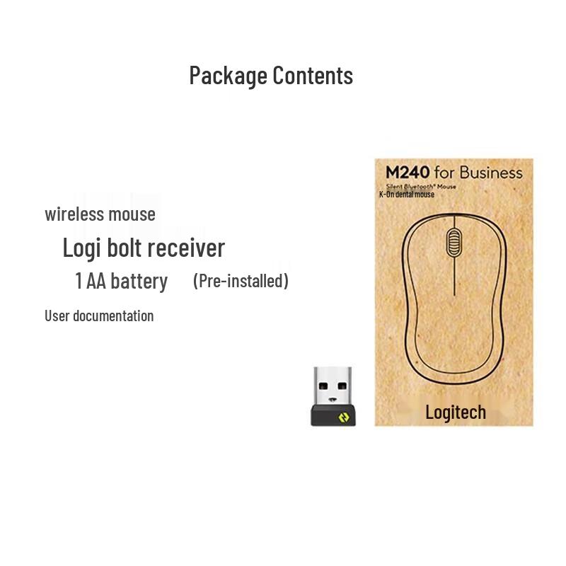 Logitech M240 Silent Wireless Bluetooth Mouse