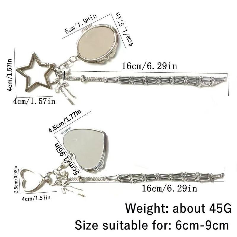 1pc Key Chain Charm Bag Accessories Net Pocket Interchangeable Stainless Steel Lip Balm Bag Keychain Lipstick Bag