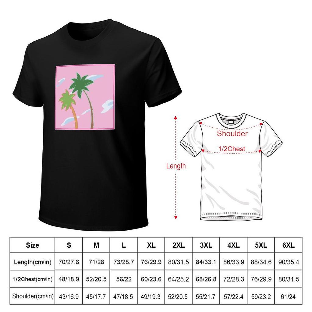 Sk8 The Infinity Palm Trees T-Shirt Graphic Tee Shirt Kawaii Clothes Mens Graphic T-Shirts Pack