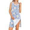 Women’s Sleeveless -Away Floral Print Dress for Shoulder Recovery Easy On Off Loose Fit Design
