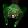 Luminous Fluorescent Fishnet Pantyhose: Sexy Hollow Closed-Crotch Mesh.