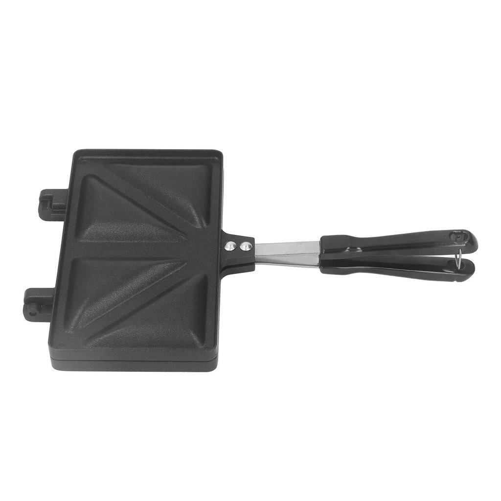Hot   Maker Aluminum Alloy Hot Dog Toaster Double Sided Frying Pan   Baking Pan