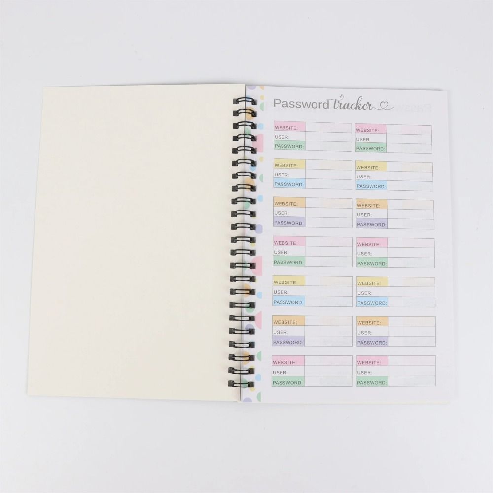 Gold Key Design Spiral Password Notebook To Do List Diary Notebook Fun Memo Notepad Home