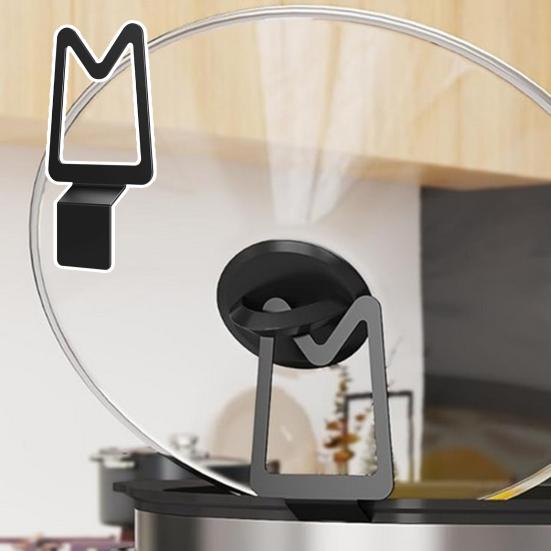 Pot Lid Holder Easy to Use Pot Lid Stand Stable Non-Slip Design Universal Slow Cooker Lid Support Fits Various Lid Sizes