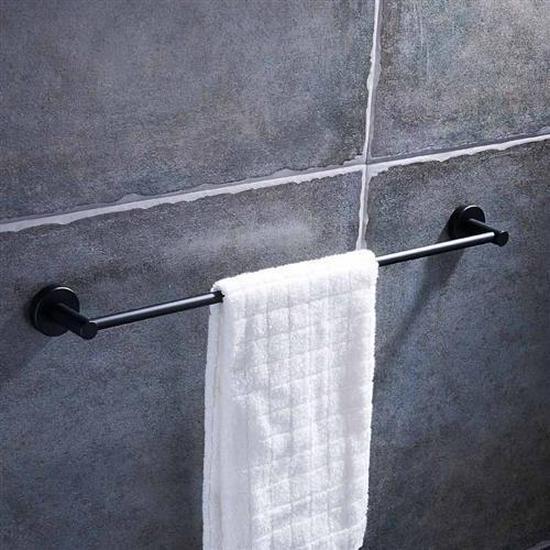 Stainless Steel Bathroom Towel Rack Set with Mirror Shelf & Nail-Free Installation