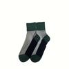 1 Pair Green Shiny Detail Socks, Colorblock Sheer Mesh Mid Tube Socks, Women'S Stockings & Hosier