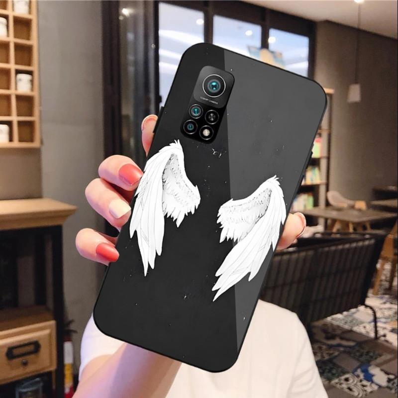 Wings Of Destiny Mobilskal För Xiaomi 12 11T 10 9 Redmi Note 11 10 10S Pro Redmi 9 9A 8 Svart PC Glas Mobilskal
