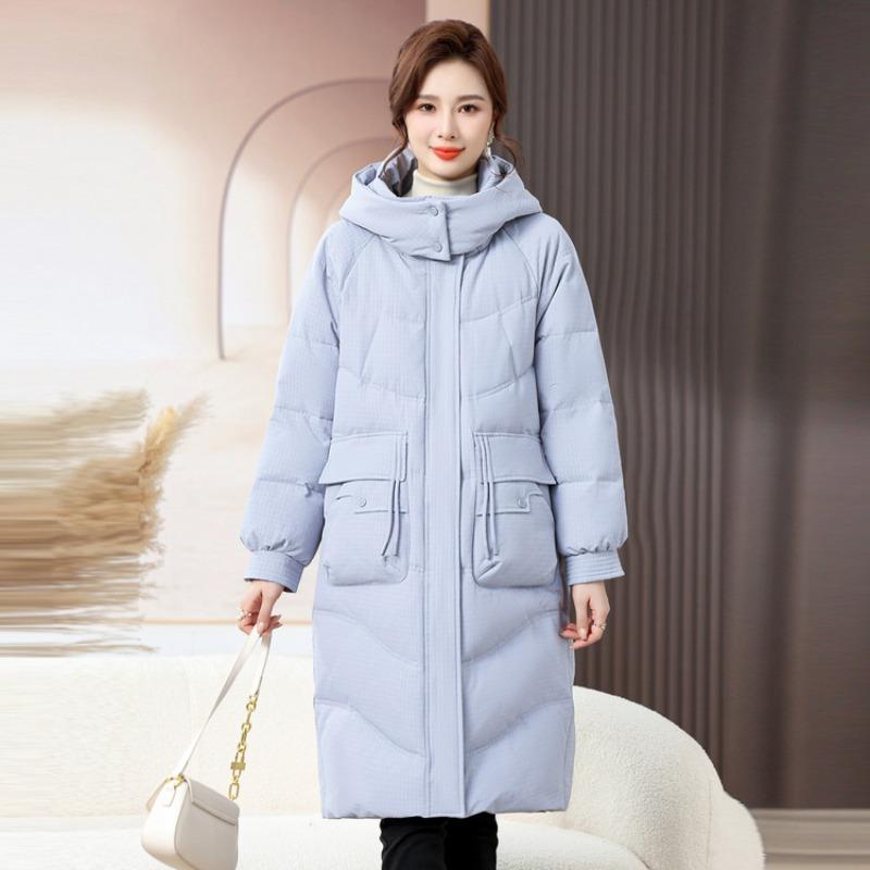 Middle Mother Winter Clothes New Waist Down Cotton-padded Clothes Long Knee-padded Jackets Autumn and Winter Cotton-padded Jackets Female Thick
