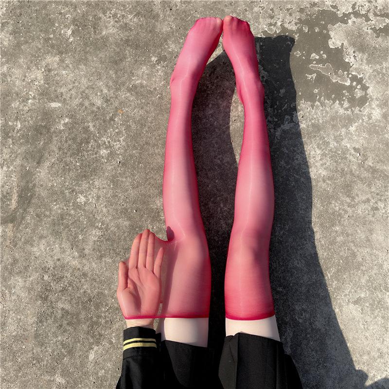 Sexy Oily Knee Socks Horse Oil Socks Peacock Lace Stockings Black Silk Thigh Socks Spring And Autumn Pure Desire