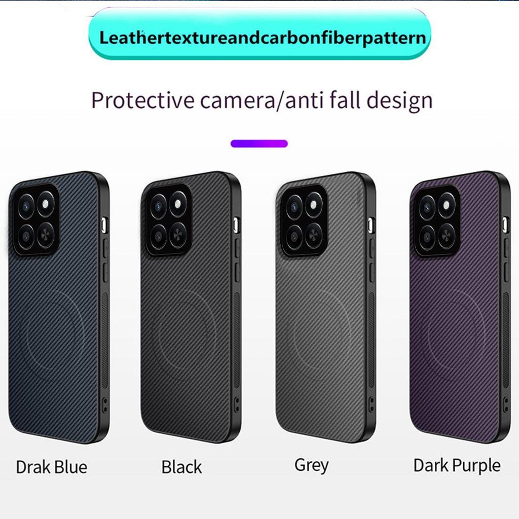 Carbon Fiber Texture TPU Phone Case for HONOR 400 Smart 5G Shockproof Soft Cover
