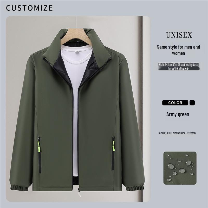 

Custom Windproof Workwear Jacket with Embroidered Logo - Durable Employee Workwear L (Suggest 120-140 Jin)