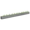 VidaXL Raised Bed with Gabion Flower Bed Plants Garden Terrace Outdoor Backyard Planter Galvanized Steel 145645