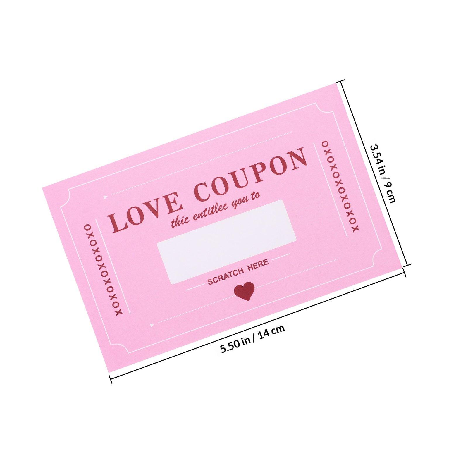 

20 Sheets Date Scratch off Cards for Couples Anniversary Birthday Game Appreciation розовый