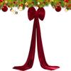 Christmas Tree Topper Bow 70.8 Inches Red Large Velvet Holiday Supplies Big Christmas Bows For Fireplace Mantels Front Doors