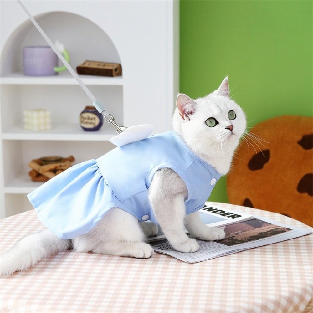 Adorable Dog Wings Skirt Comfortable Puppy Princess Dress Fashion Cat Vest Harness  Spring Summer