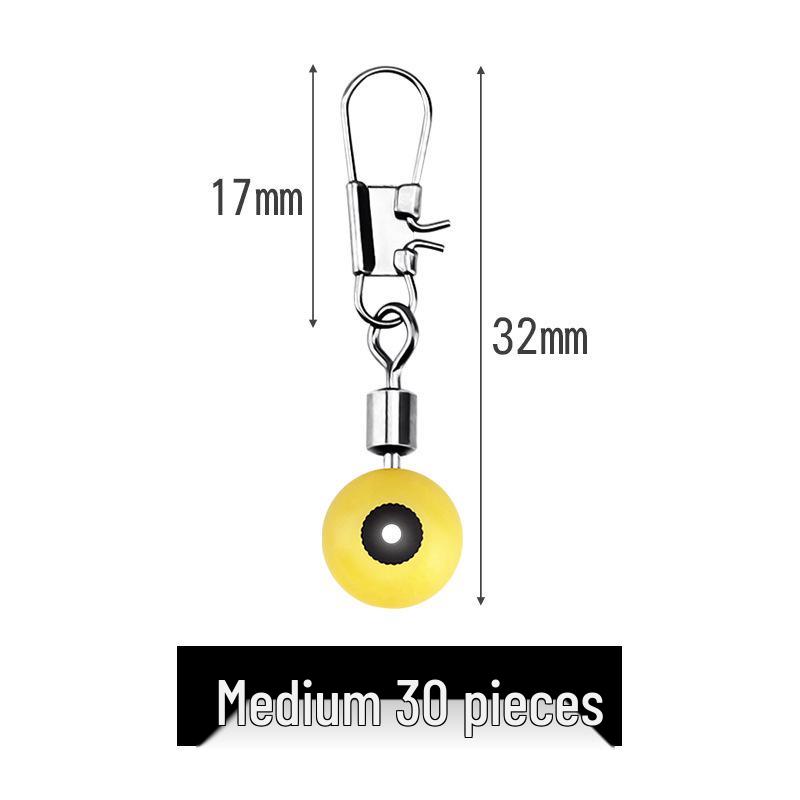 Fishing Tackle Set: Bean-Shaped Float, Connector, Safety Pin, and Figure-Eight Ring for Sea Rod
